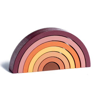 Montessori Wooden Rainbow Stacking & Color Learning Blocks
