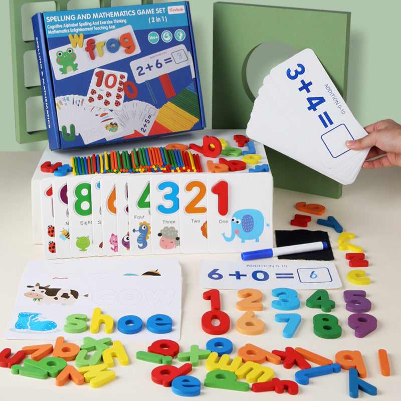 Complete 2-in-1 spelling and mathematics learning set