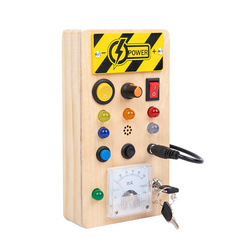 Wooden LED Busy Board with Switches & Lights