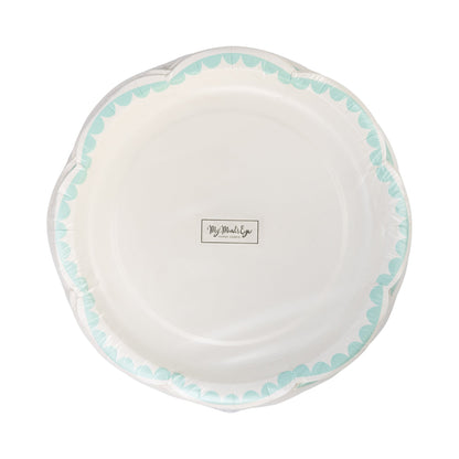 Aqua Dessert Paper Plates, 8 ct, 8 in