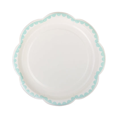 Aqua Dessert Paper Plates, 8 ct, 8 in