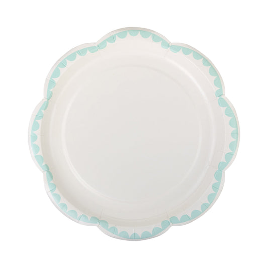 Aqua Dessert Paper Plates, 8 ct, 8 in