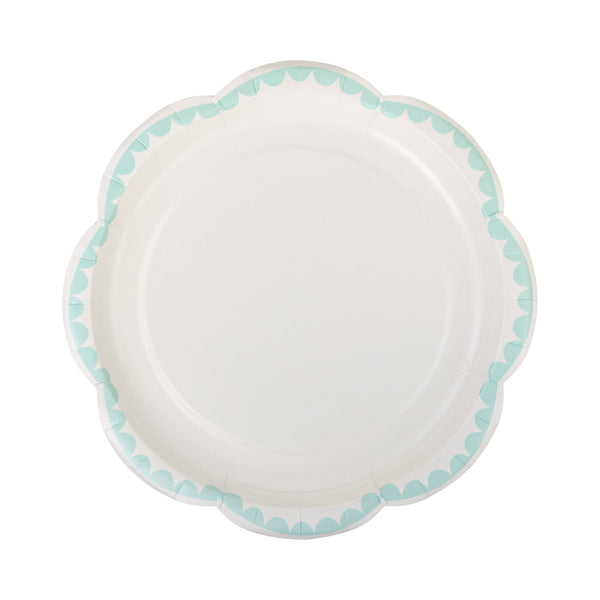 Aqua Dessert Paper Plates, 8 ct, 8 in