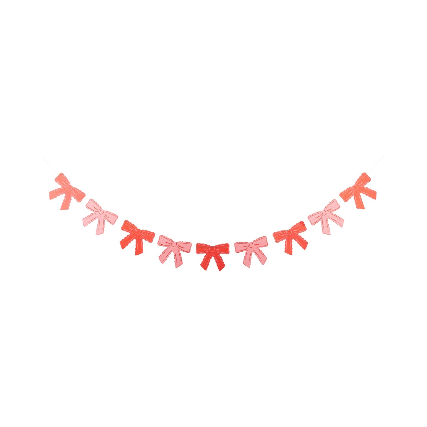 Bow and Heart Paper Banner Set for Party Decor