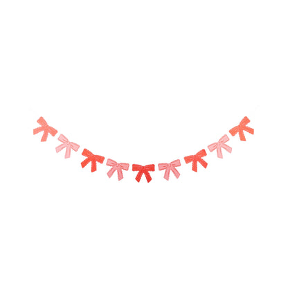 Bow and Heart Paper Banner Set for Party Decor
