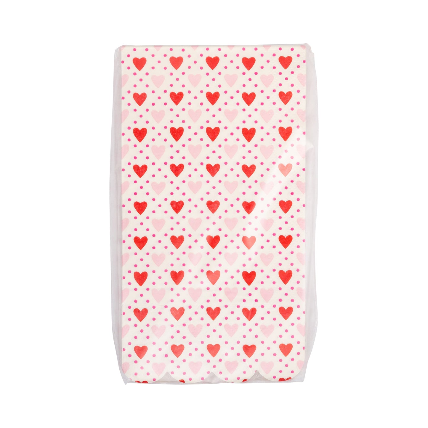 Pink and Red Heart Paper Guest Napkins, 24 ct