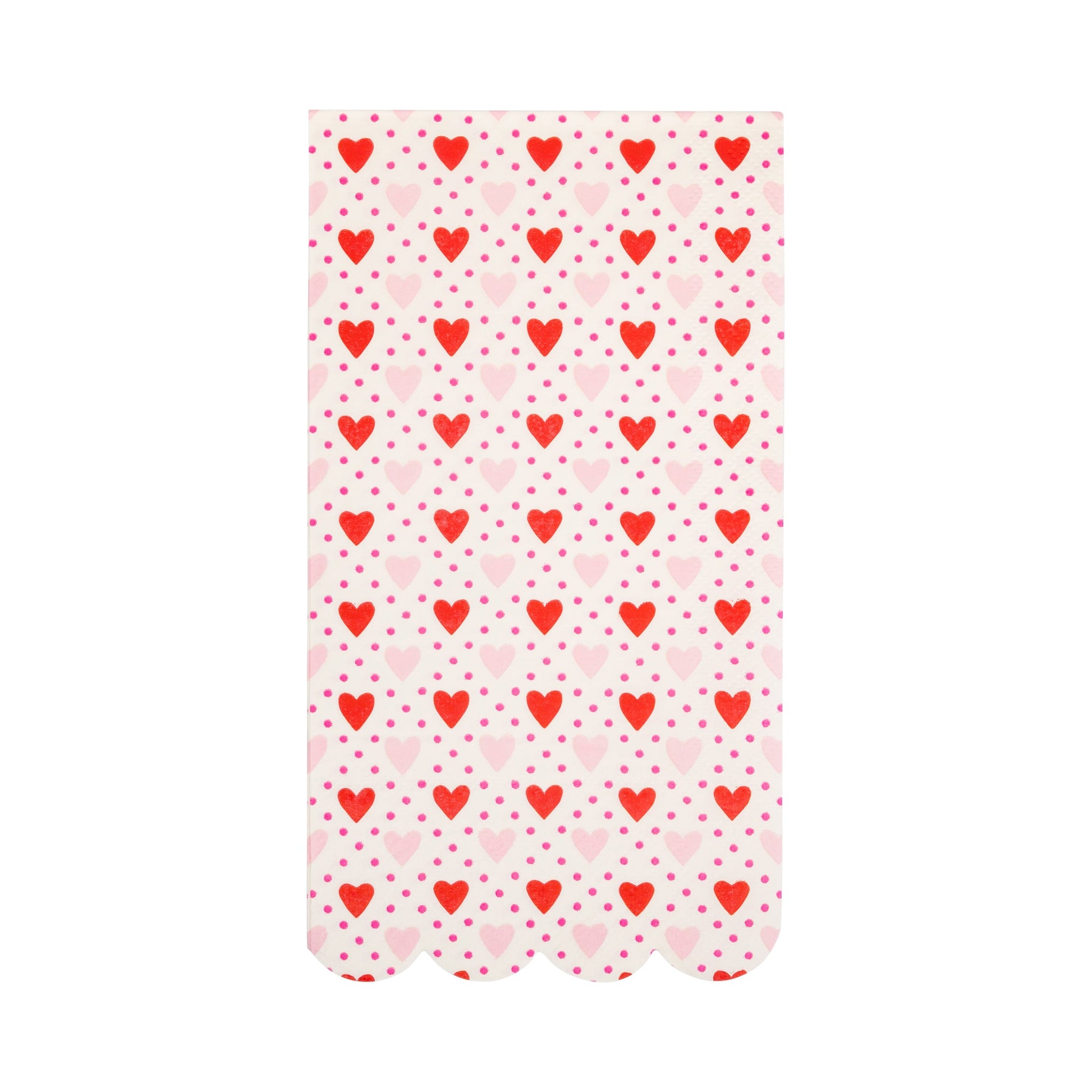 Pink and Red Heart Paper Guest Napkins, 24 ct