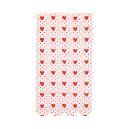 Pink and Red Heart Paper Guest Napkins, 24 ct