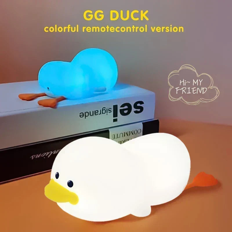 Duck LED USB Rechargeable Silicone Night Lights