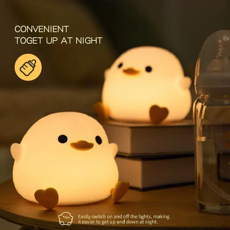 Duck LED USB Rechargeable Silicone Night Lights