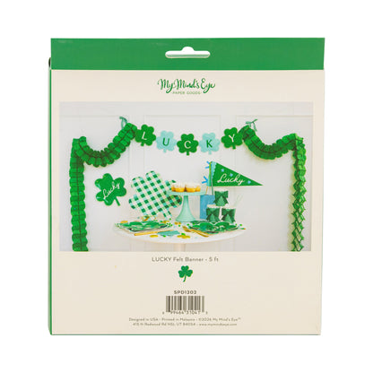 Shamrock Felt Banner for Party Decor