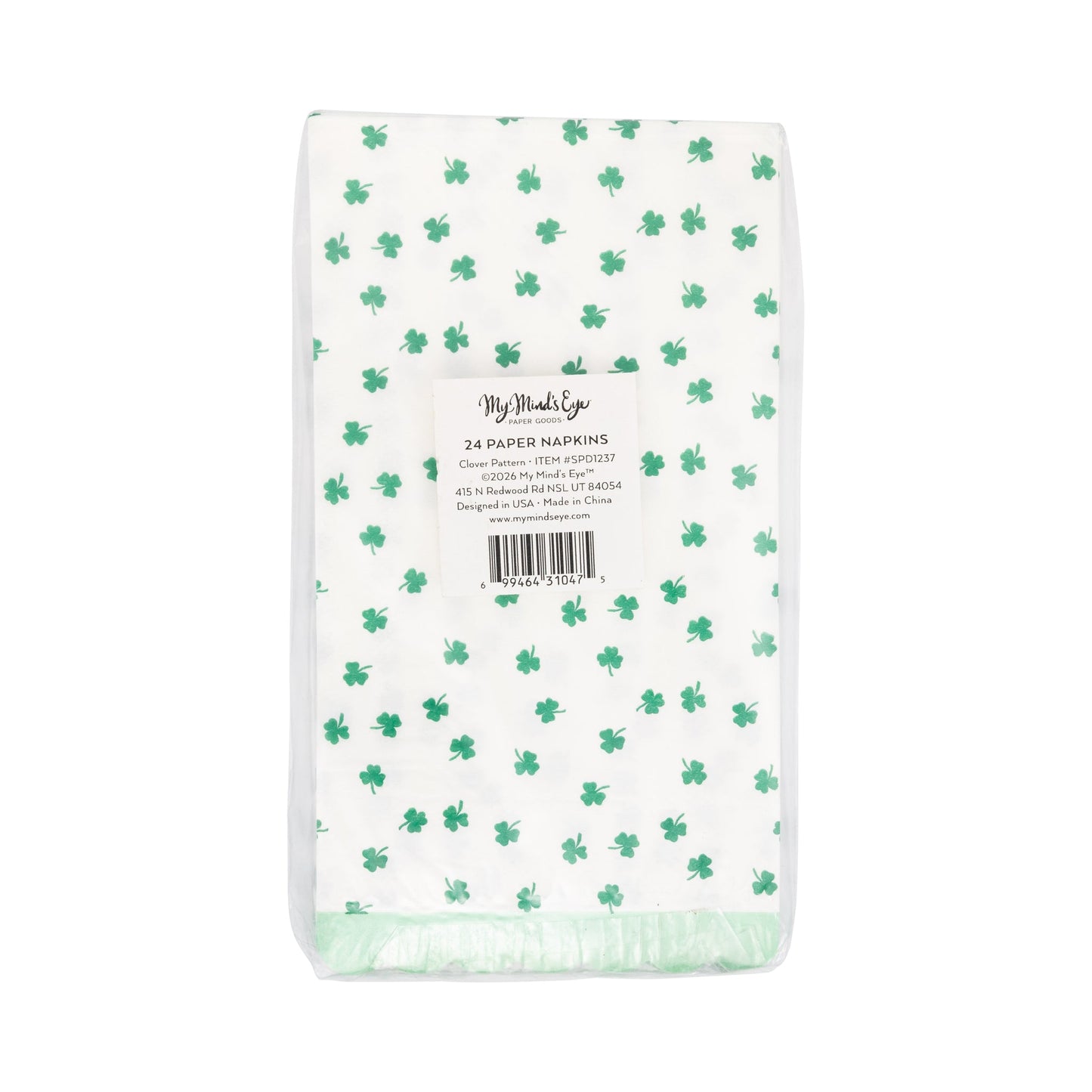 Clover Pattern Paper Dinner Napkins, 24 ct