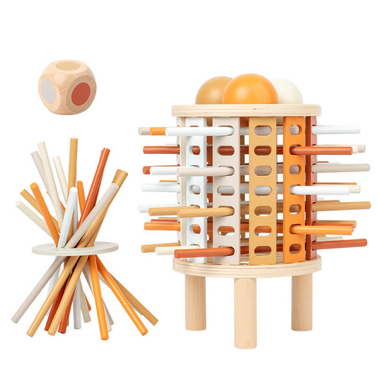Wooden Stick Drop Tower Balance Game