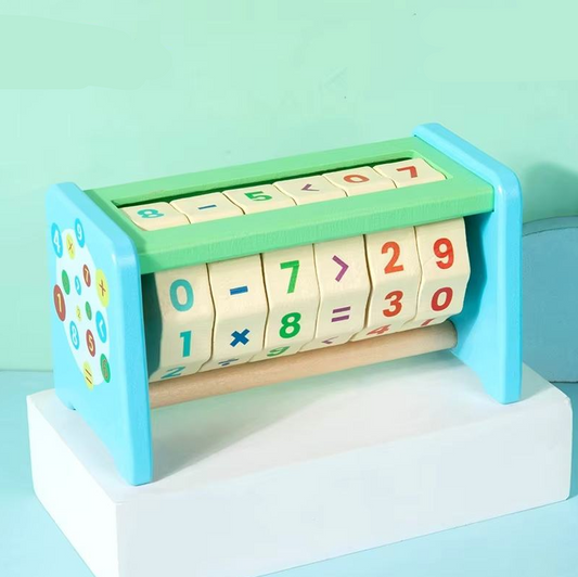 Wooden Math & Clock Learning Toy