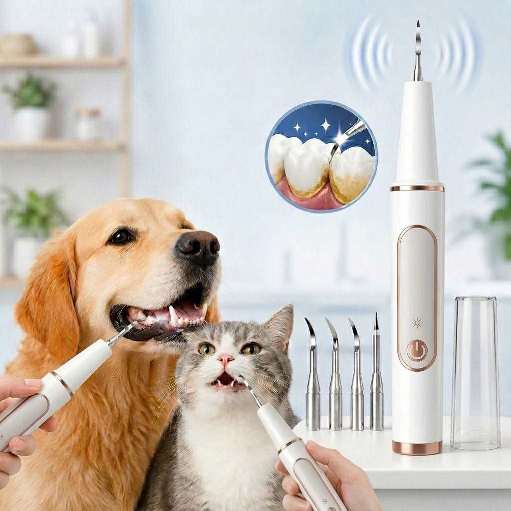Ultrasonic Pet Dental Cleaner for Dogs & Cats – At-Home Tartar Care for Fresher Breath Between Vet Visits