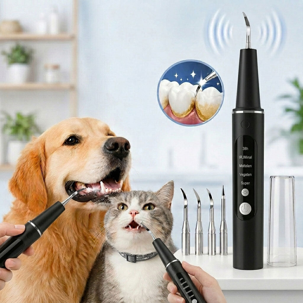 Ultrasonic Pet Dental Cleaner for Dogs & Cats – At-Home Tartar Care for Fresher Breath Between Vet Visits