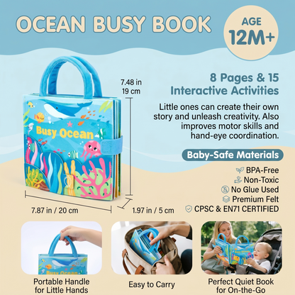 Ocean Learning Busy Book for Toddlers