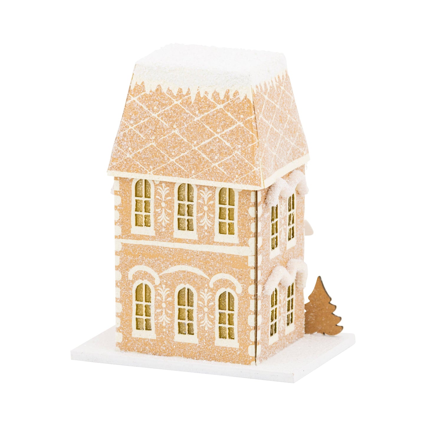 Gingerbread Shop Paperboard Village Decor with Light