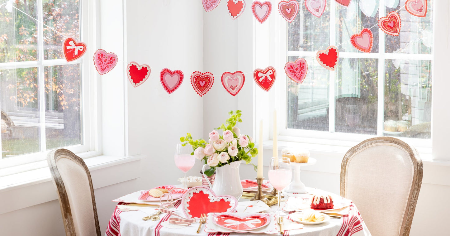 Layered Heart Paper Banner for Party Decor