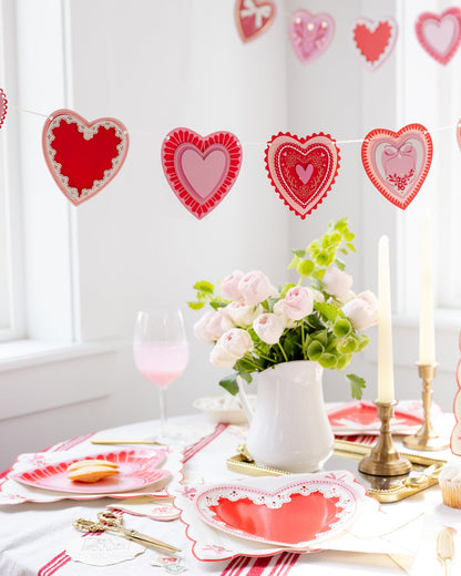 Layered Heart Paper Banner for Party Decor