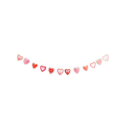 Layered Heart Paper Banner for Party Decor