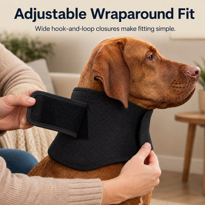 Adjustable Dog Neck Support Brace for Rest & Recovery - Breathable Cervical Collar for Limited Neck Movement