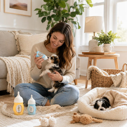 Newborn Puppy & Kitten Nursing Bottle – Anti-Choke Silicone Pet Feeder for Safe, Gentle Milk Feeding at Home