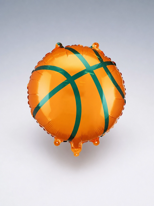 Basketball Foil Balloon, 18 x 18 in Sports Party Decor