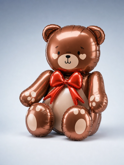 Teddy Bear Shape Foil Balloon, 29.5 x 44 in Before Inflation