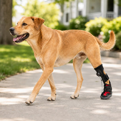 Adjustable Tension-Dial Dog Paw-Lift Support Boots – For Indoor Floors & Outdoor Walks, Paw Dragging & Scuffing Support