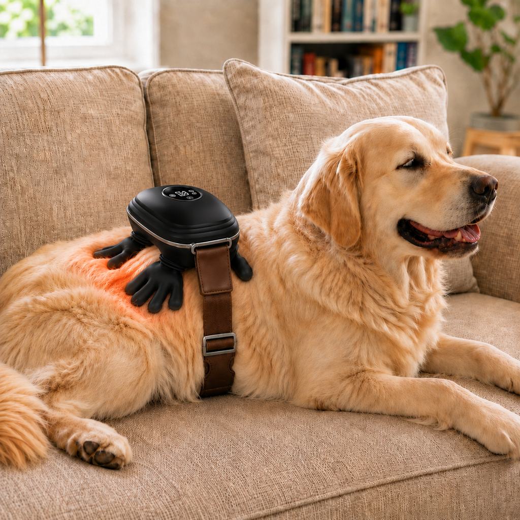 Hands-Free Dog Massager with Heat – Bionic Kneading for Post-Walk Relaxation & Everyday Comfort