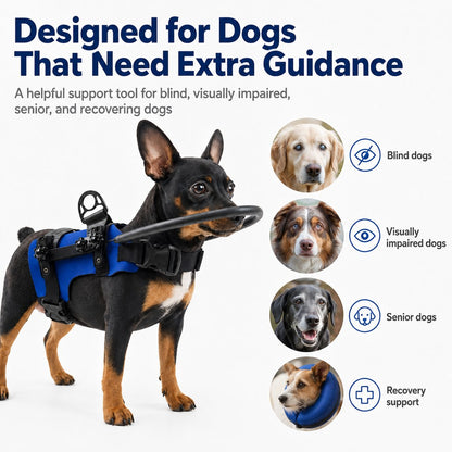 Adjustable Dog Bumper Ring Harness for Safer Home Walking - Helps Blind & Senior Dogs Avoid Wall & Furniture Bumps