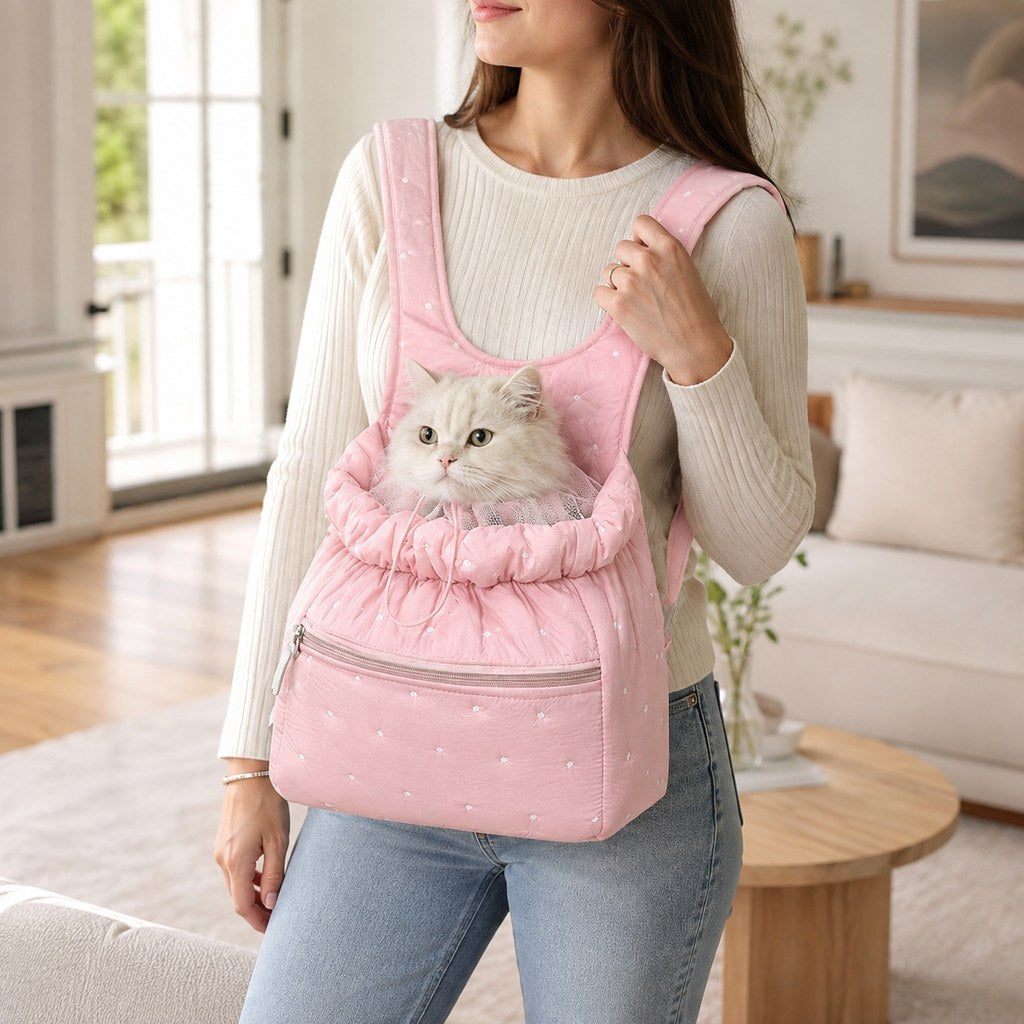 Hands-Free Pet Carrier Backpack for Everyday Outings – Breathable Travel Carrier for Cats & Small Dogs