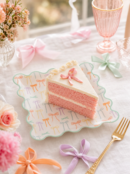 Spring Bow Paper Plates, 8 ct, 9 in