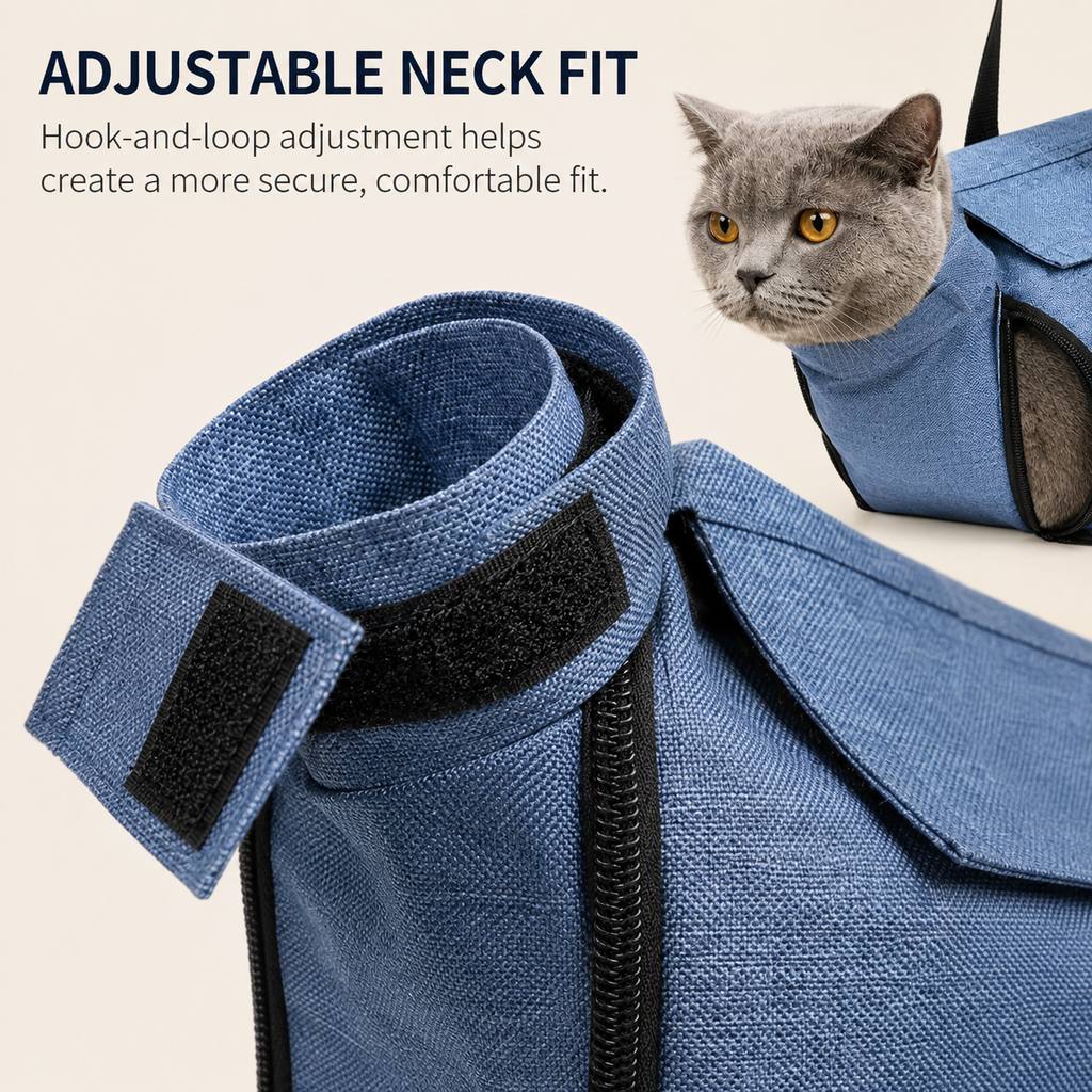 Cat Grooming Restraint Bag for Nail Trimming & Ear Cleaning – Easier Control for Wiggly Cats