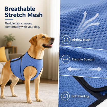 Dog Calming Wrap Vest for Thunderstorms, Fireworks & Travel - Breathable Adjustable Comfort Shirt for Stressful Moments