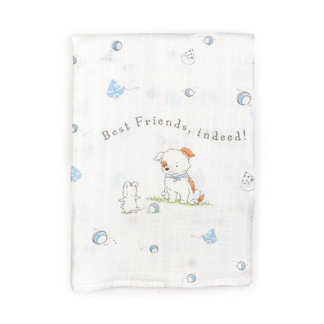 Baby Swaddle Blanket – “Have a Ball” Bud Bunny