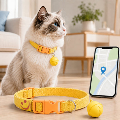 Smart Pet Tracker Bell Collar for Cats & Small Dogs - Find Hiding Pets Faster at Home, in the Yard & on Daily Walks