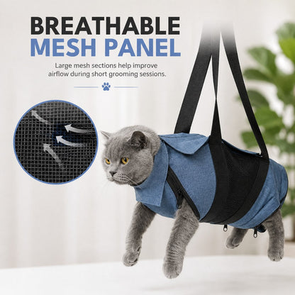 Cat Grooming Restraint Bag for Nail Trimming & Ear Cleaning – Easier Control for Wiggly Cats