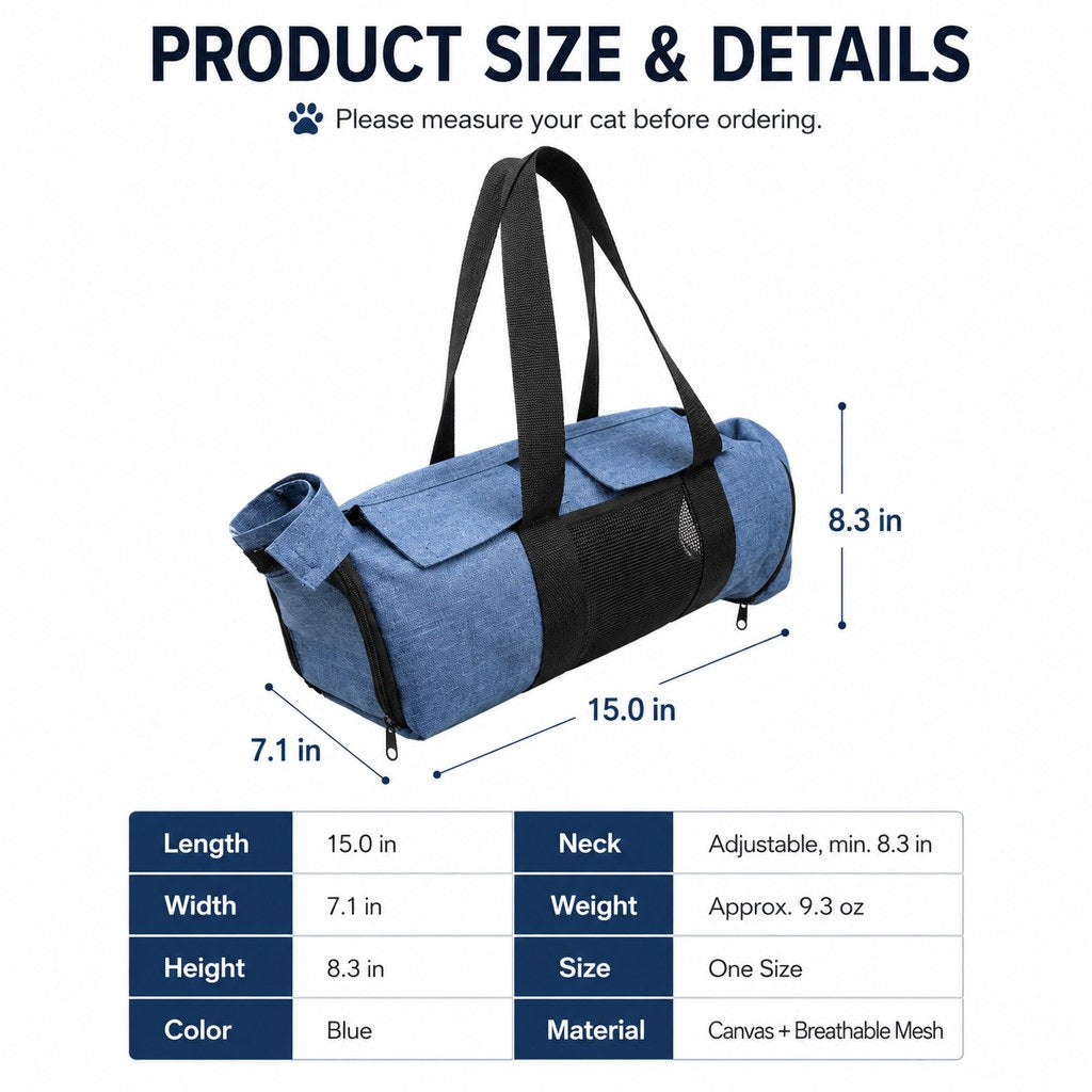 Cat Grooming Restraint Bag for Nail Trimming & Ear Cleaning – Easier Control for Wiggly Cats