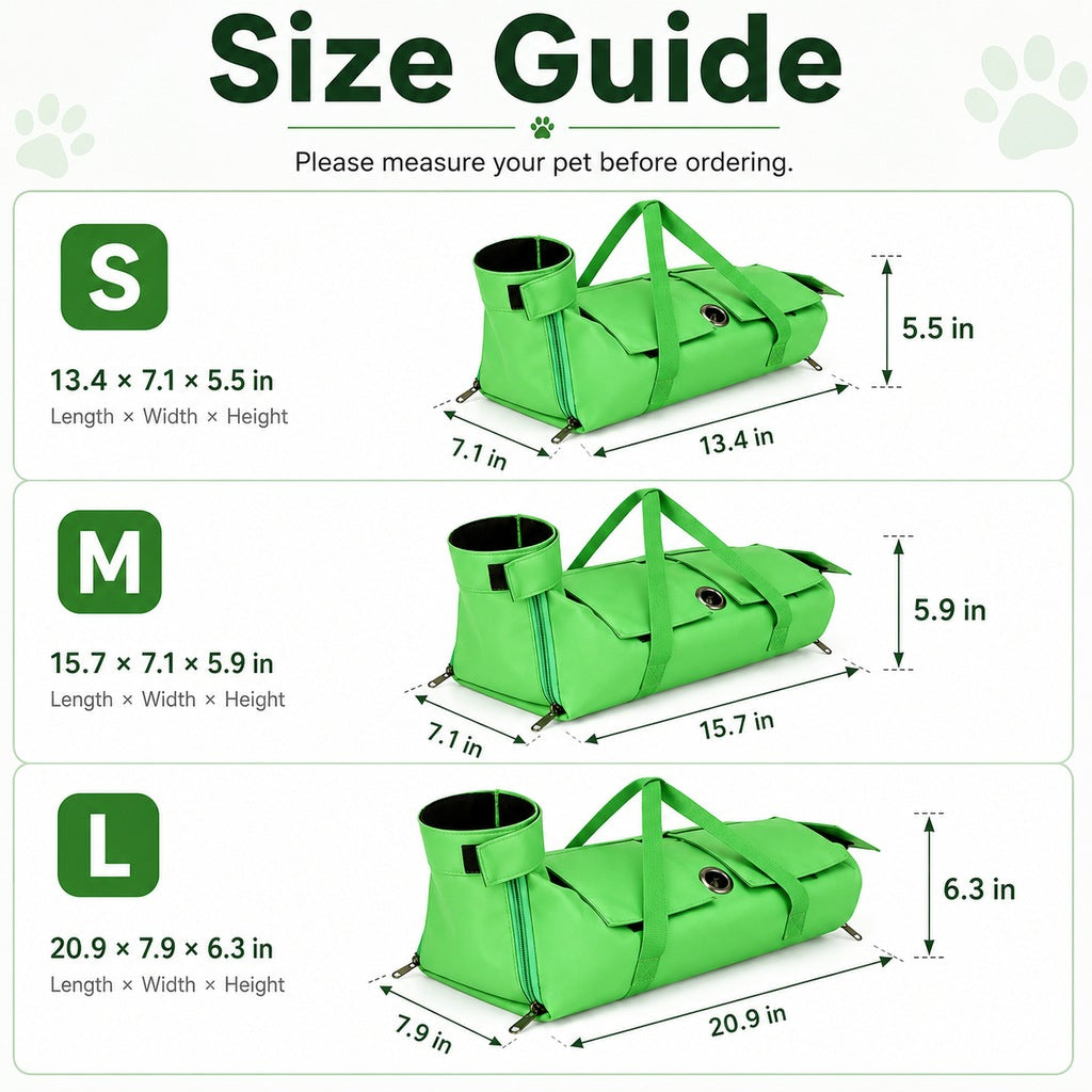 Multi-Use Cat Carrier & Grooming Bag - Easy Paw Access for Vet Visits & At-Home Care