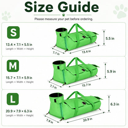Multi-Use Cat Carrier & Grooming Bag - Easy Paw Access for Vet Visits & At-Home Care