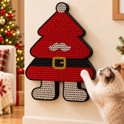 Christmas Cat Scratcher for Indoor Cats – Wall-Mounted Board to Help Protect Furniture