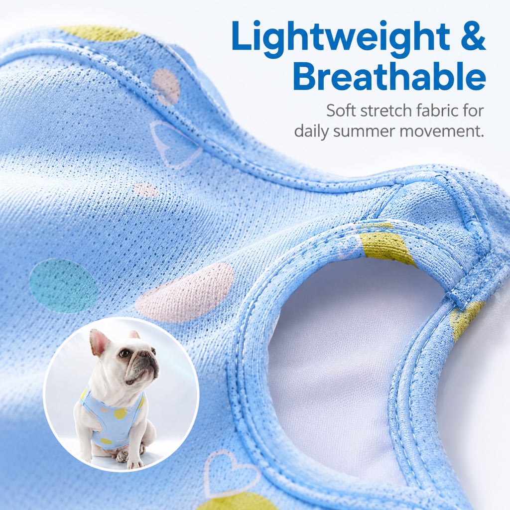 French Bulldog Cooling Vest for Hot Summer Walks