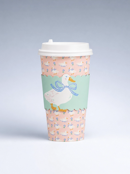 Pastel Duck Paper To Go Cups, 8 ct, 16 oz
