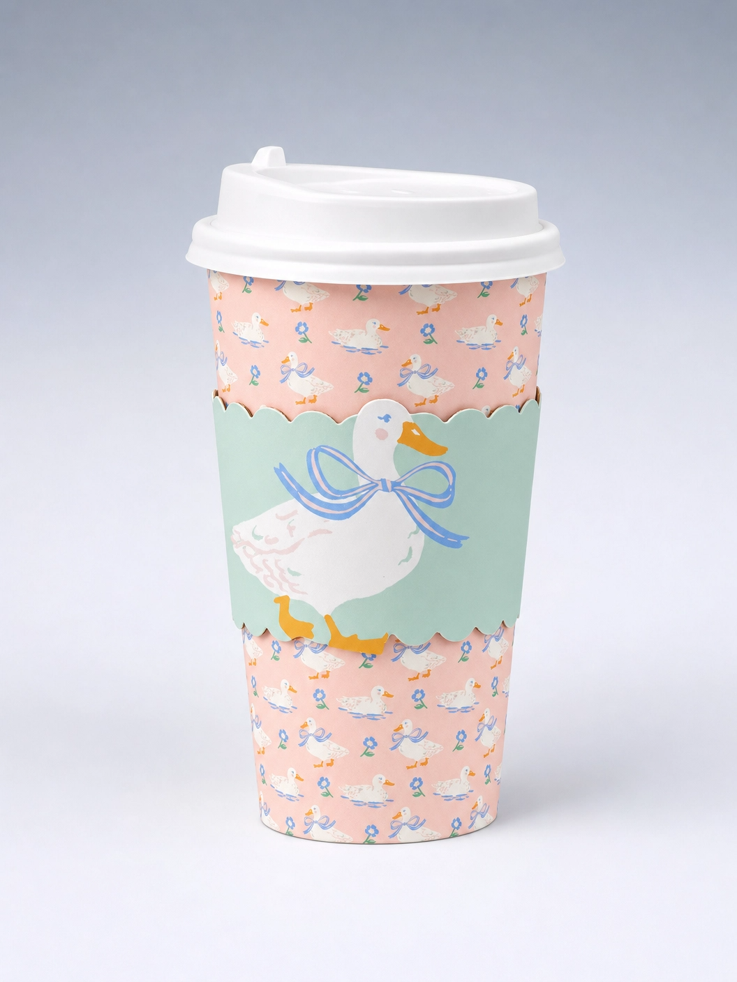 Pastel Duck Paper To Go Cups, 8 ct, 16 oz