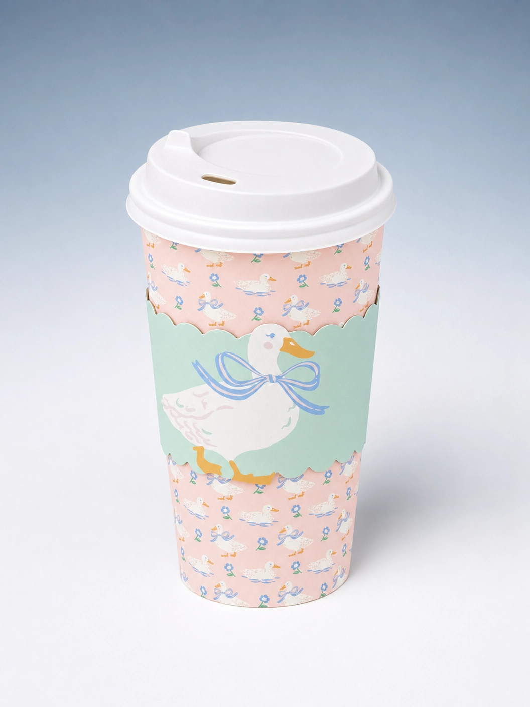 Pastel Duck Paper To Go Cups, 8 ct, 16 oz