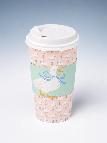 Pastel Duck Paper To Go Cups, 8 ct, 16 oz