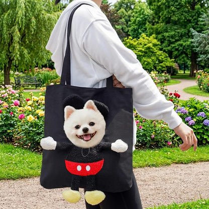 Head-Out Cat Carrier Tote for Walks & Vet Visits - Lightweight Canvas Pet Bag for Cats & Small Dogs