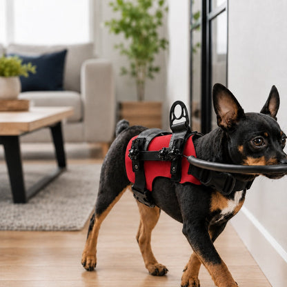 Adjustable Dog Bumper Ring Harness for Safer Home Walking - Helps Blind & Senior Dogs Avoid Wall & Furniture Bumps